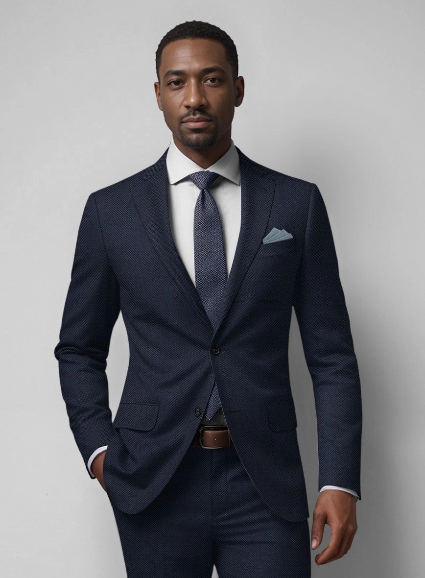 Birdseye Wool Blue Suit