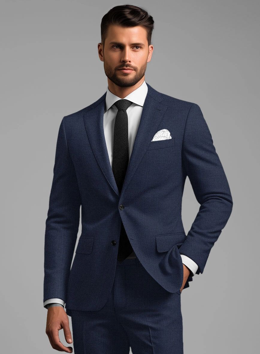 Birdseye Wool Royal Blue Suit