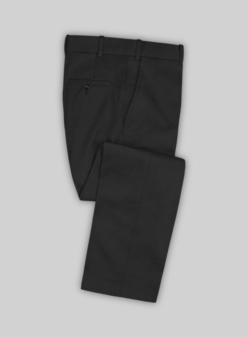 Black Feather Cotton Canvas Stretch Suit