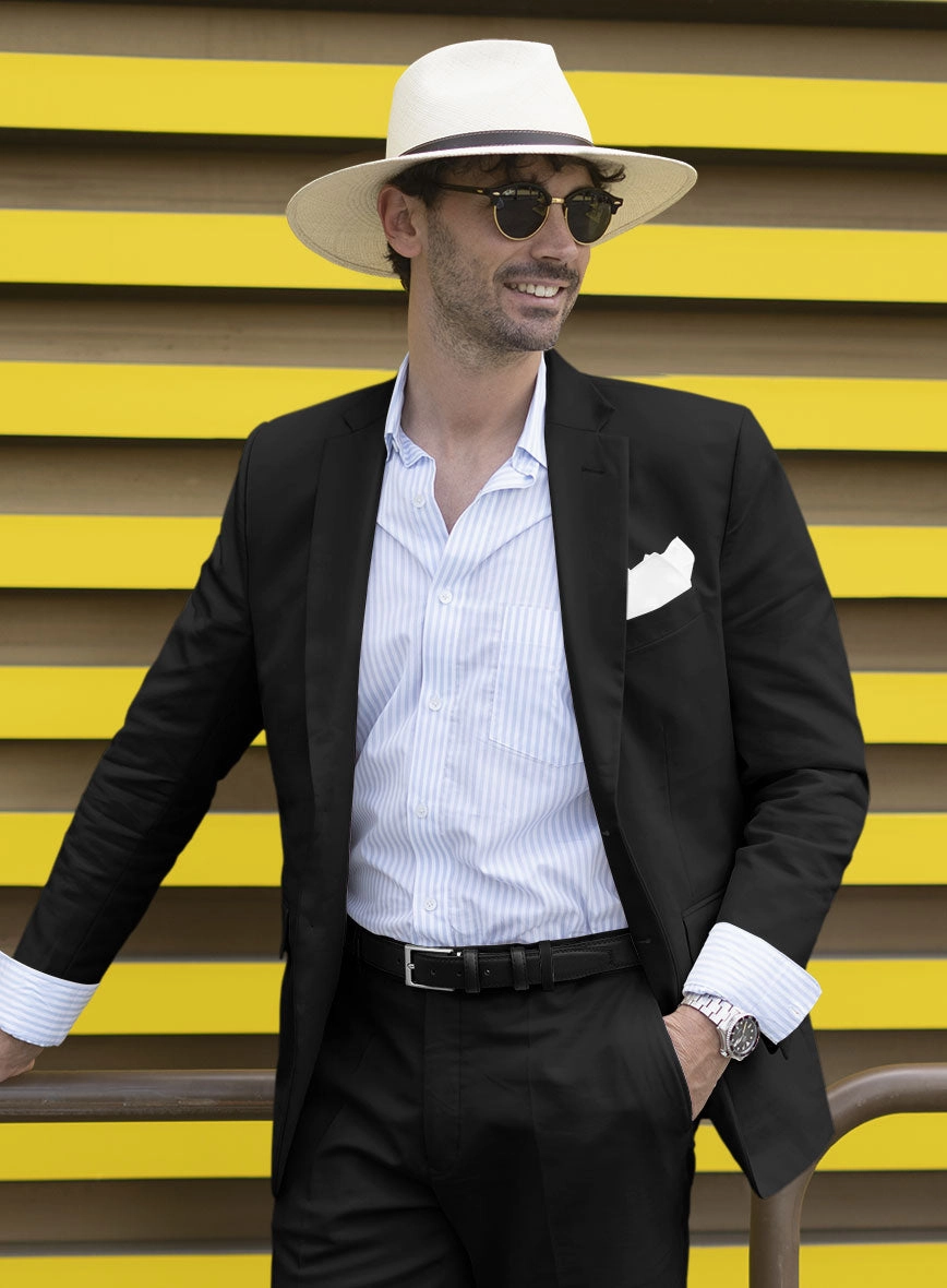 Black Stretch Chino Suit