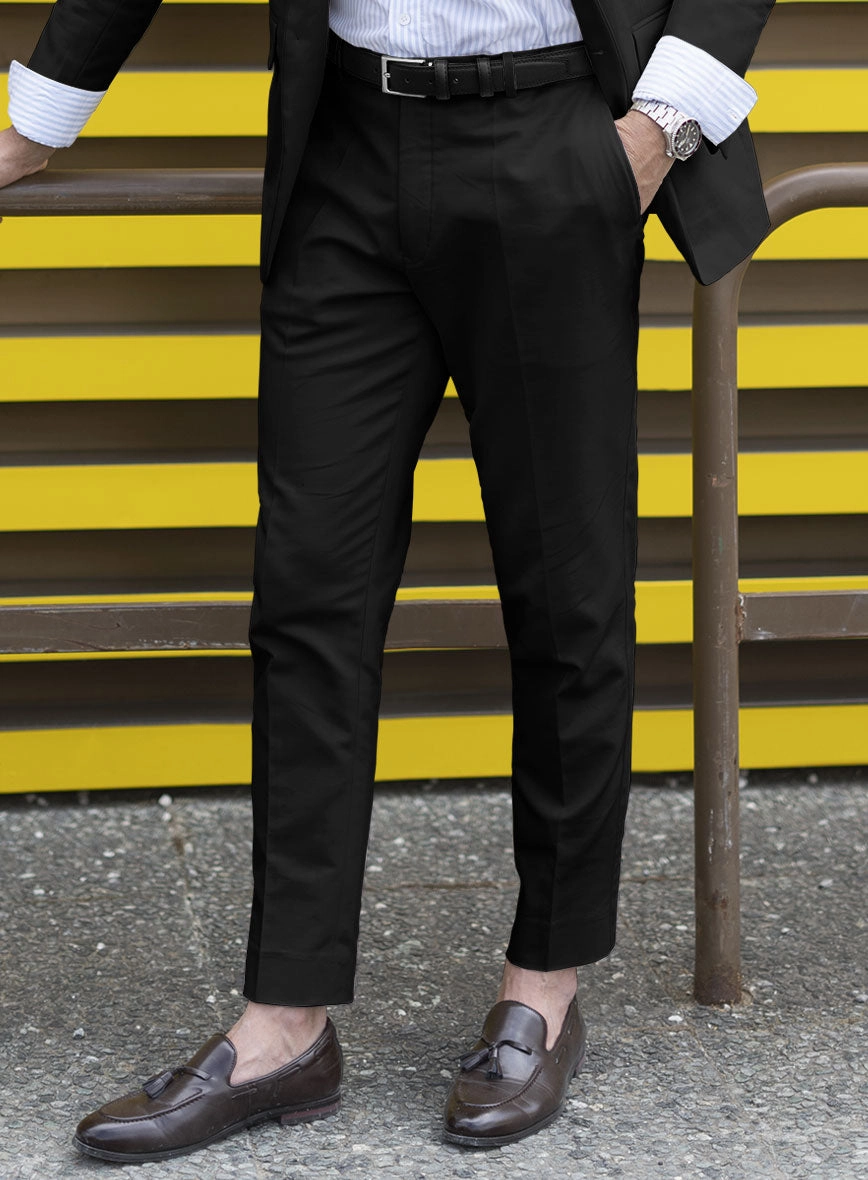 Black Stretch Chino Suit