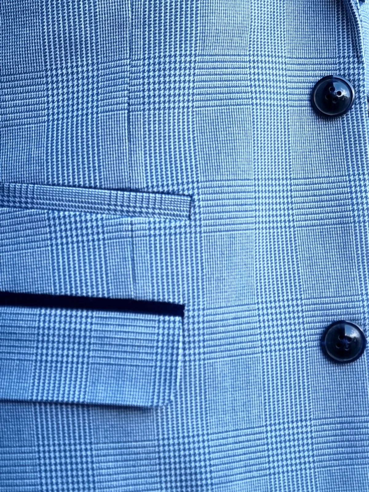 BROMLEY - SKY 3PC WITH NAVY BROMLEY Waistcoat