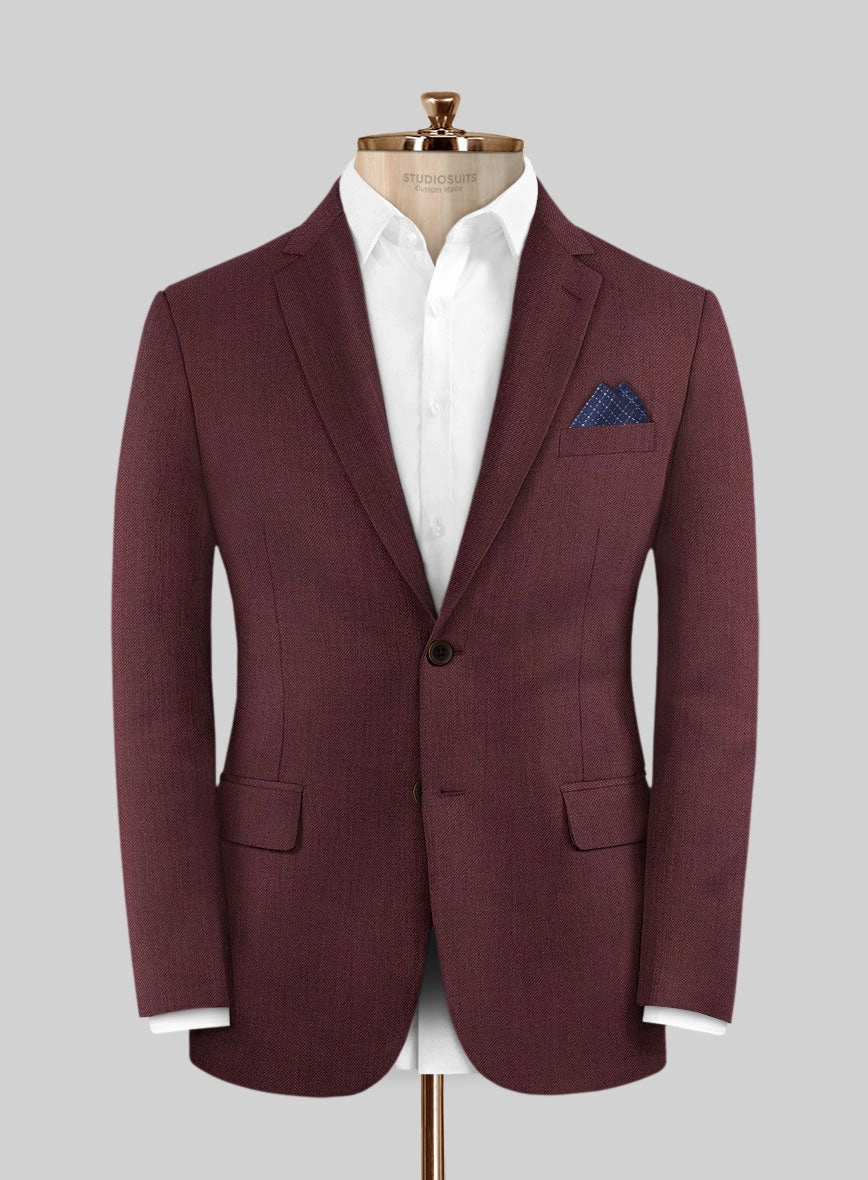 Burgundy Wool Suit