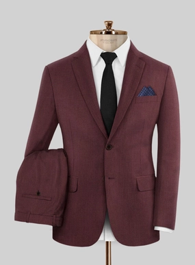 Burgundy Wool Suit
