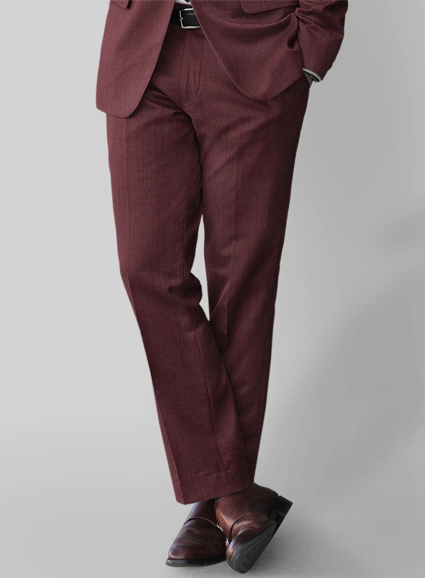 Burgundy Wool Suit