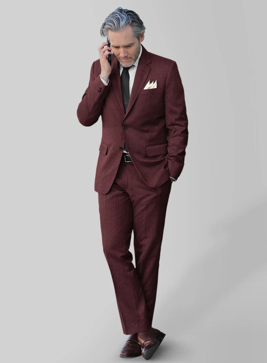 Burgundy Wool Suit