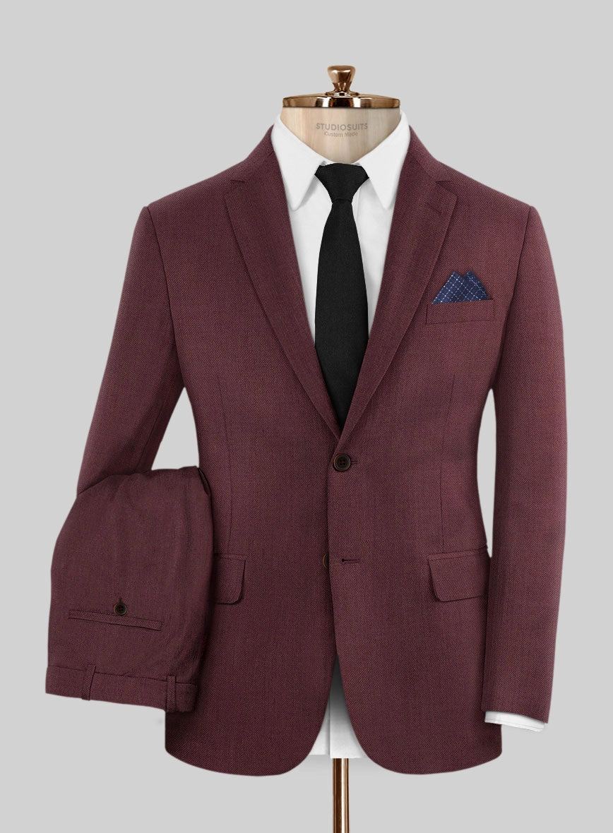 Burgundy Wool Suit