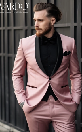 Classic Men's Dusty Rose Tuxedo Suit