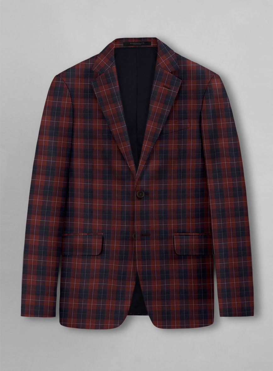 Crimson Carol Check Suit