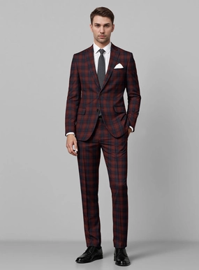 Crimson Carol Check Suit