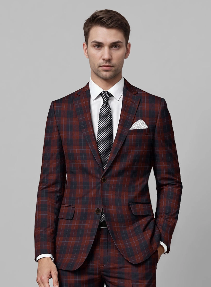 Crimson Carol Check Suit