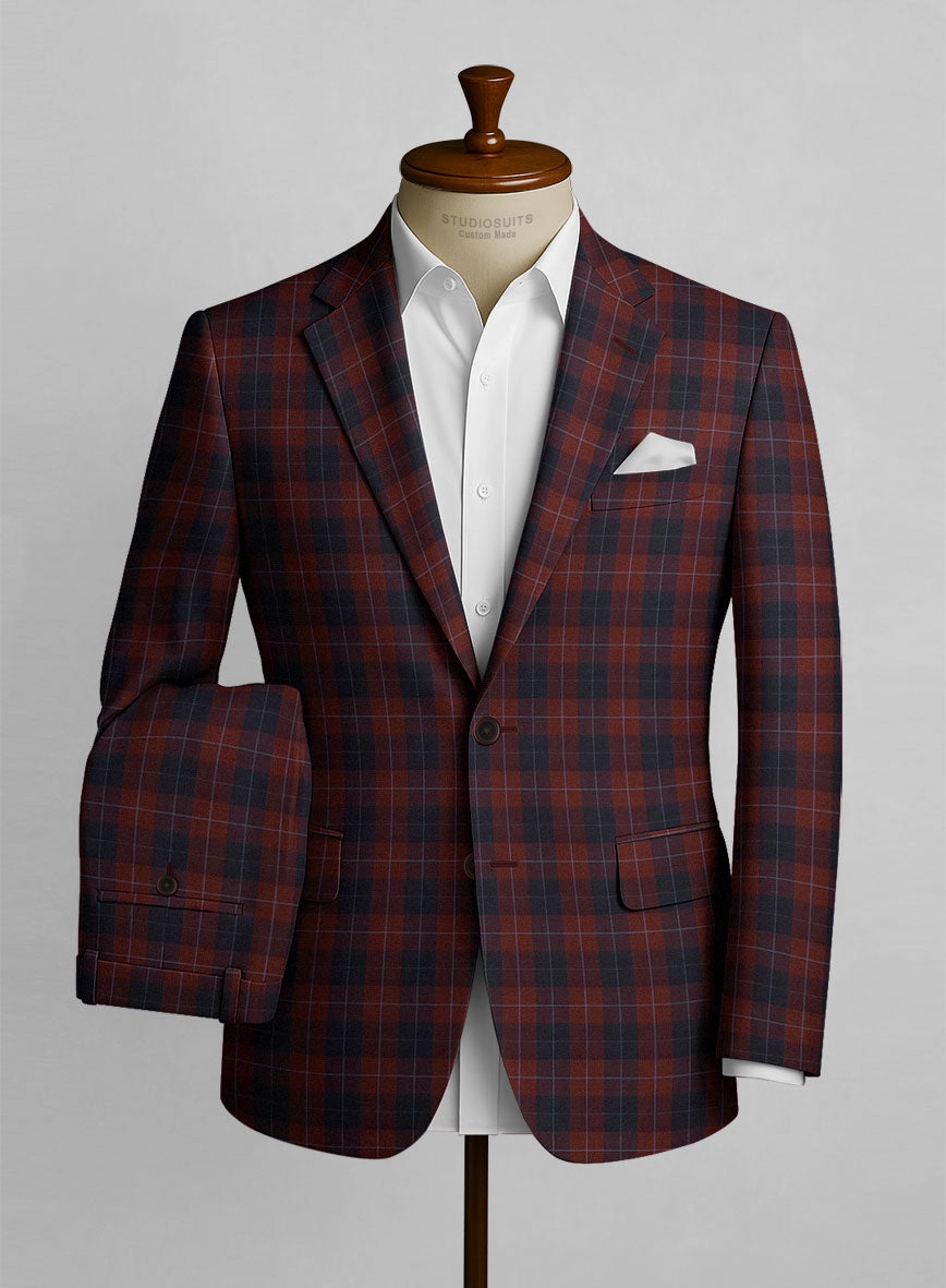 Crimson Carol Check Suit