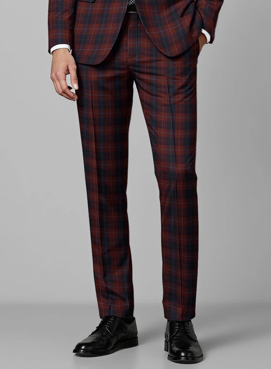 Crimson Carol Check Suit