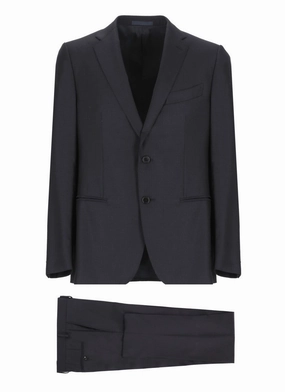 Dark Blue Caruso Wool Suit