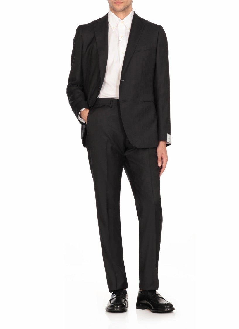 Dark Blue Caruso Wool Suit