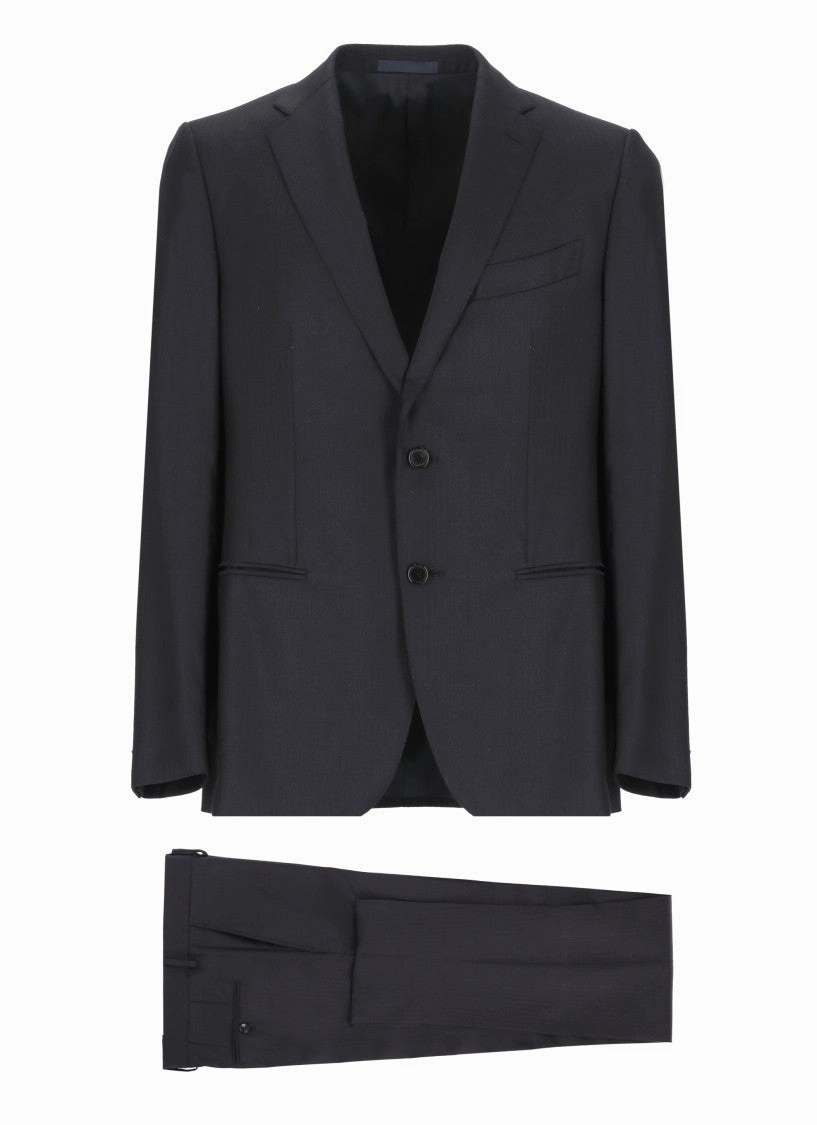 Dark Blue Caruso Wool Suit