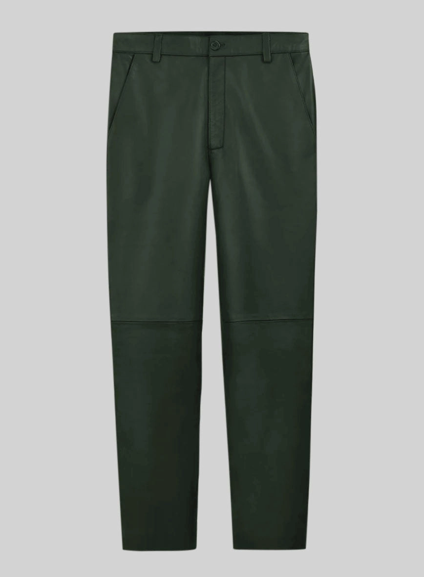 Deep Olive Leather Suit