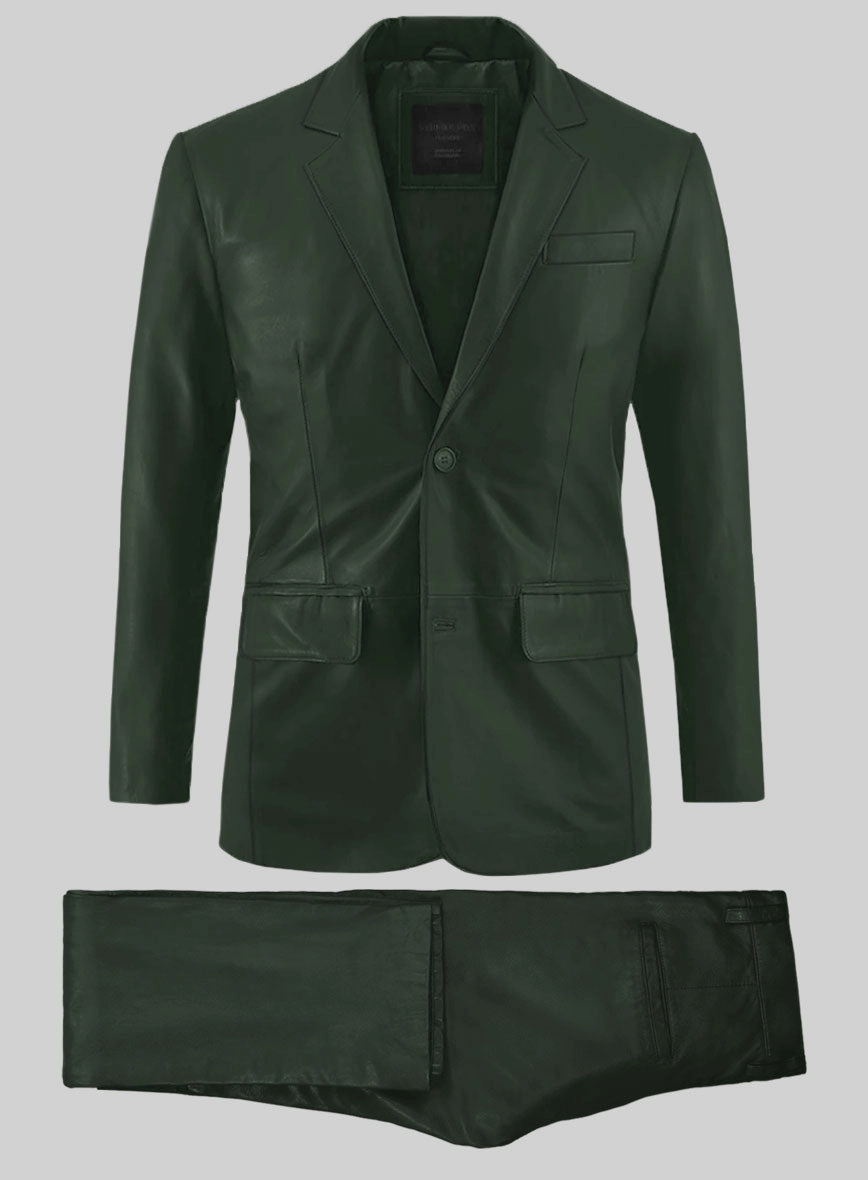 Deep Olive Leather Suit