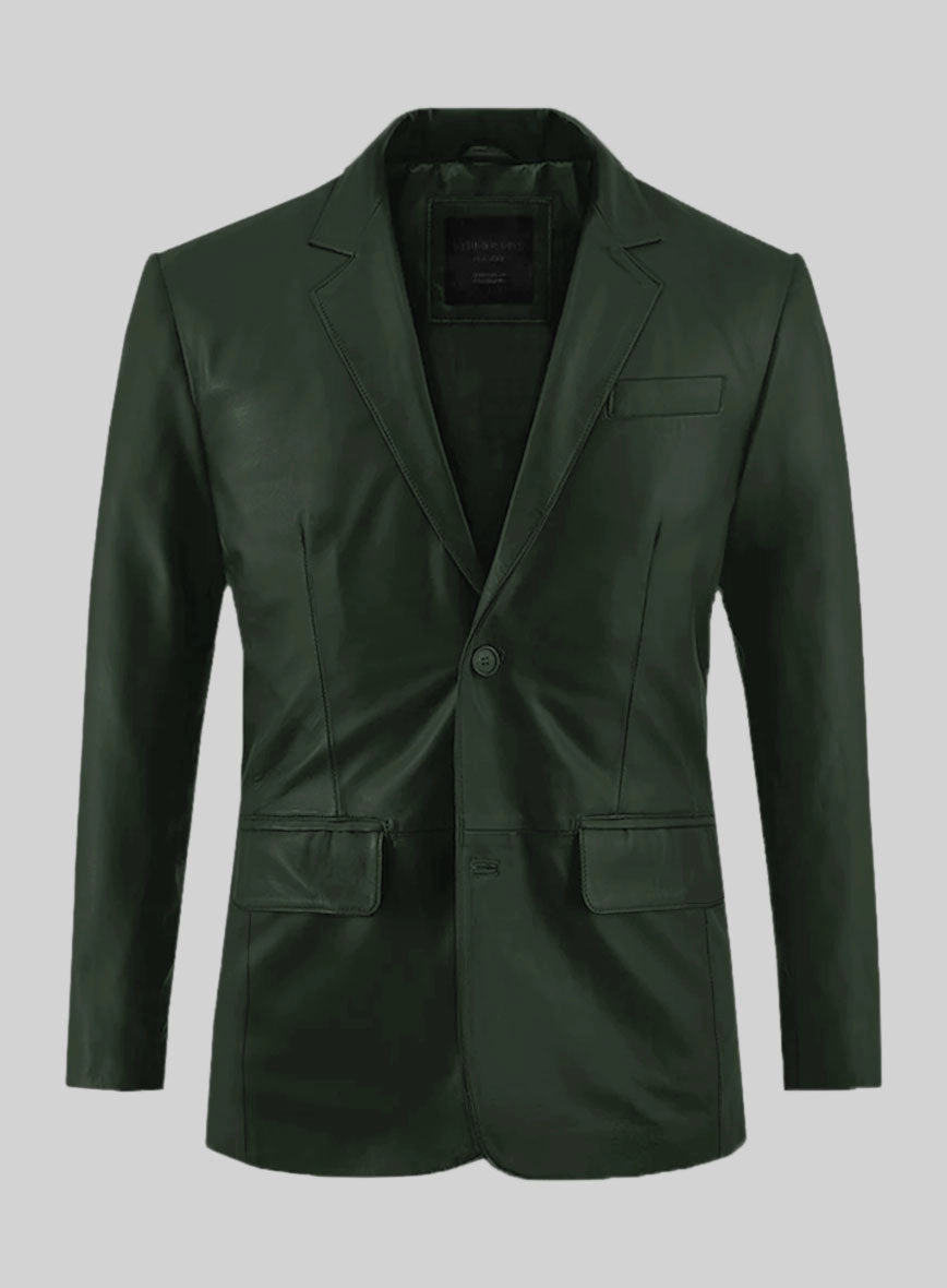 Deep Olive Leather Suit