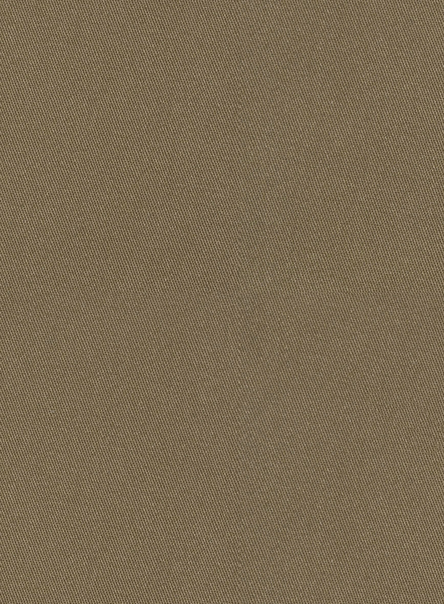 Earthy Brown Cotton Power Stretch Chino Suit