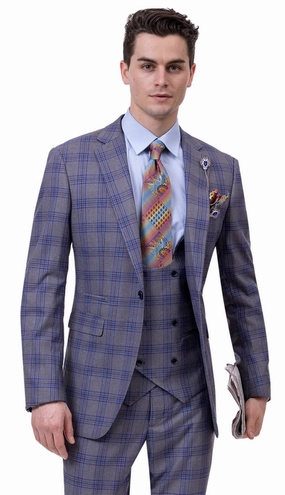 EJ Samuel M2764-GRY Mens Suit