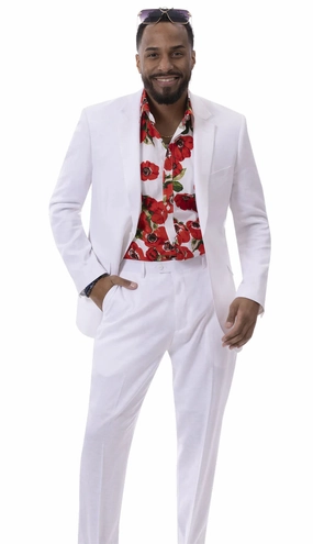 EJ Samuel M2792-WHT Mens Suit