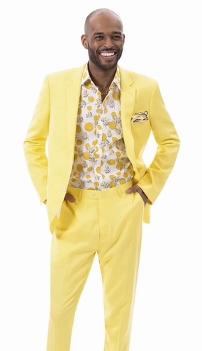 EJ Samuel M2792-YEL Mens Suit