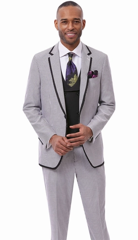 EJ Samuel M2809-BLK Mens Suit