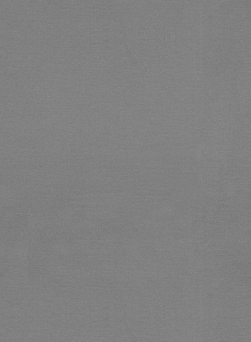 Gray Feather Cotton Canvas Stretch Suit