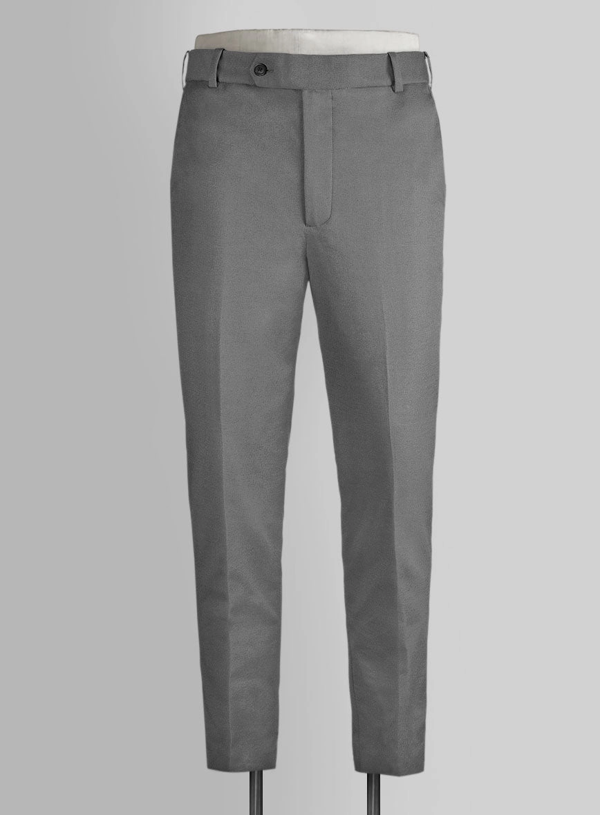 Gray Feather Cotton Canvas Stretch Suit