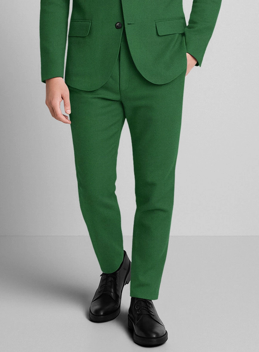 Green Napoli Stretch Light Weight Cotton Suit