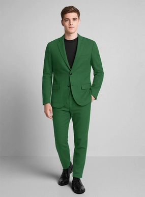Green Napoli Stretch Light Weight Cotton Suit