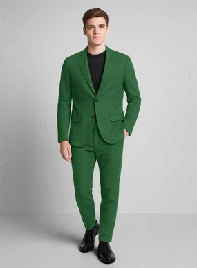 Green Napoli Stretch Light Weight Cotton Suit