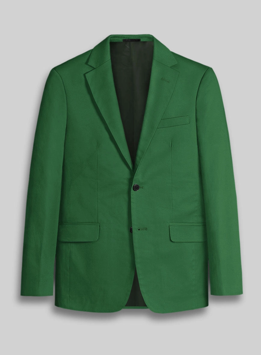 Green Napoli Stretch Light Weight Cotton Suit