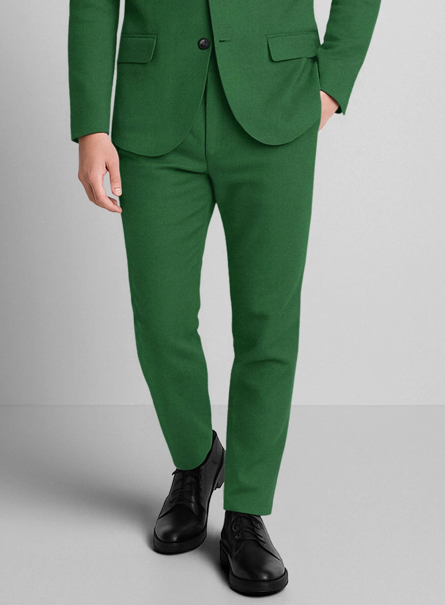 Green Napoli Stretch Light Weight Cotton Suit