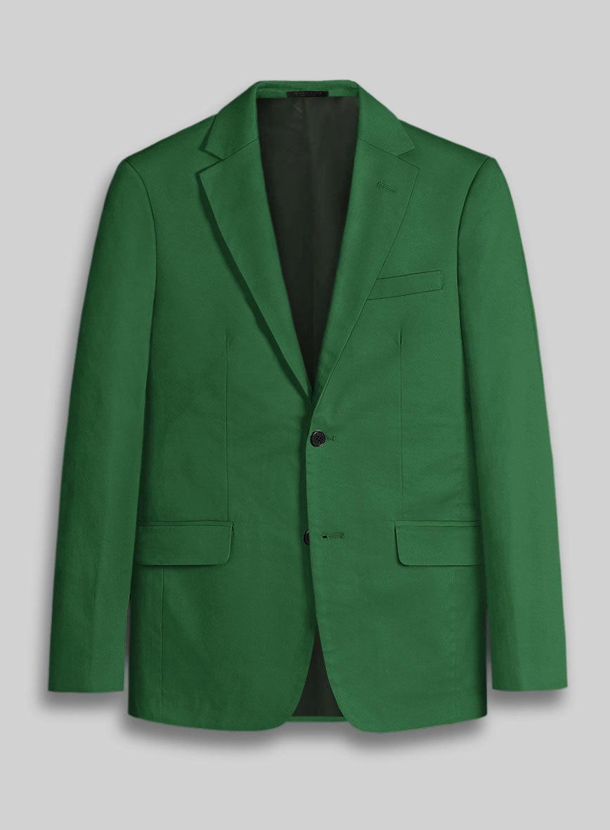Green Napoli Stretch Light Weight Cotton Suit