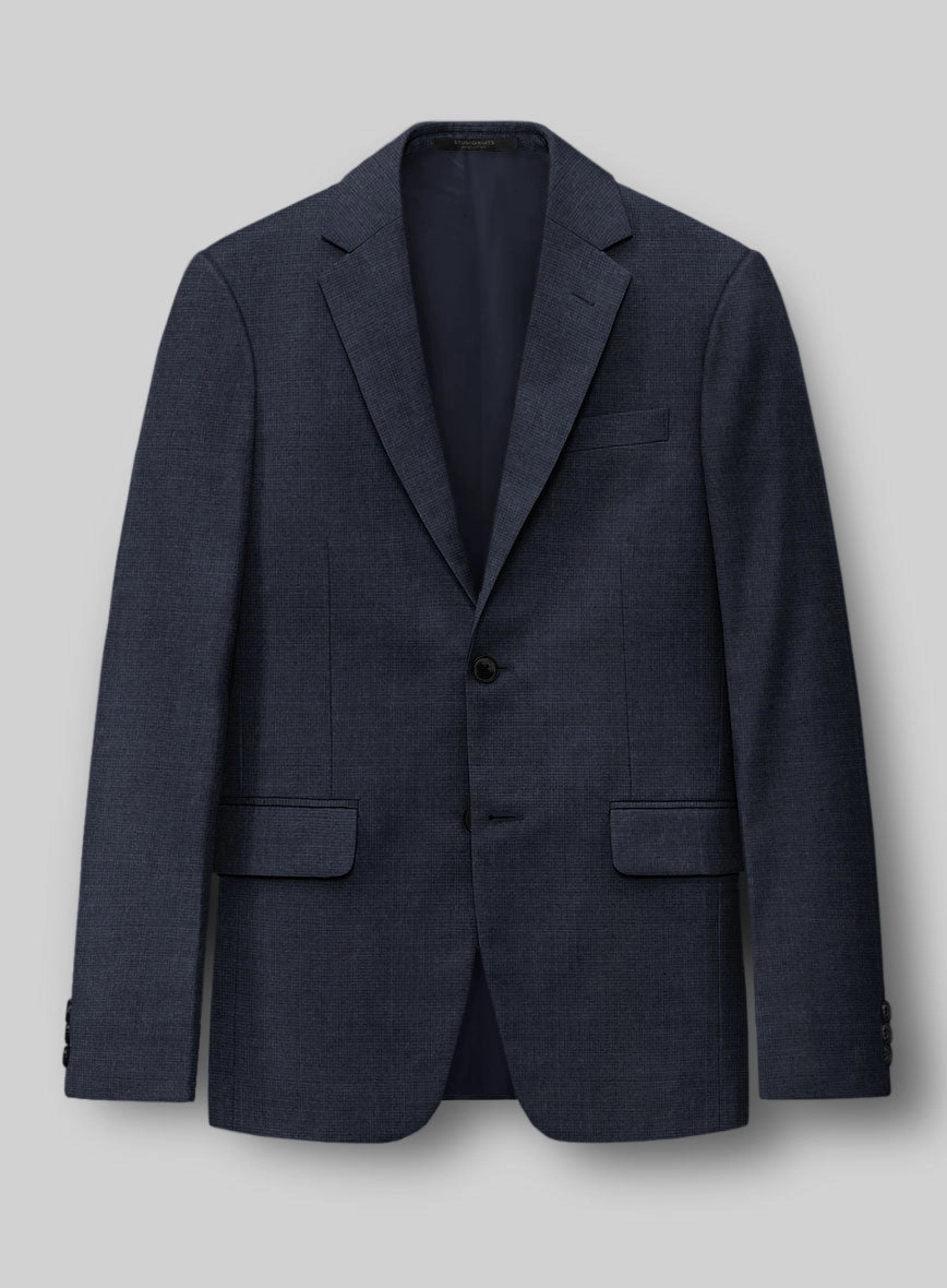 Hardy Minnis Blue Nailhead Wool Suit