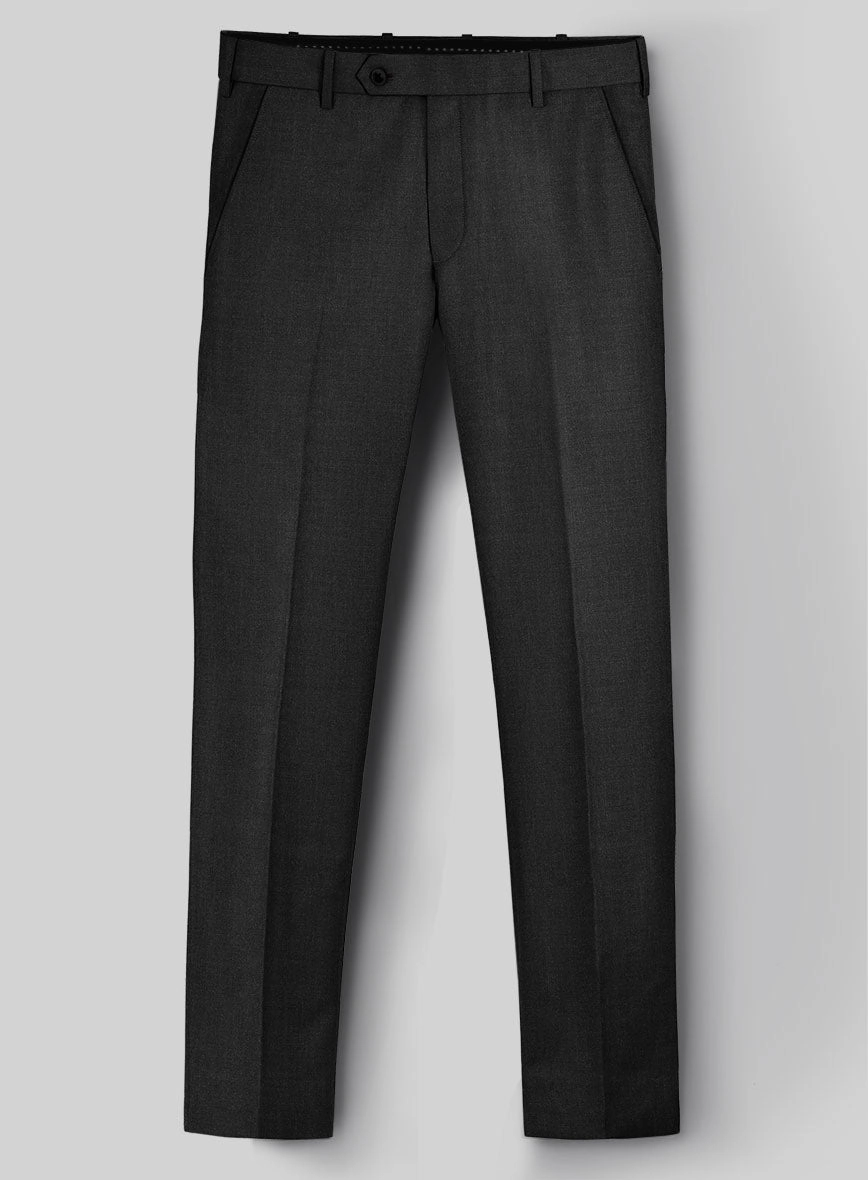 Hardy Minnis Charcoal Sharkskin Wool Suit