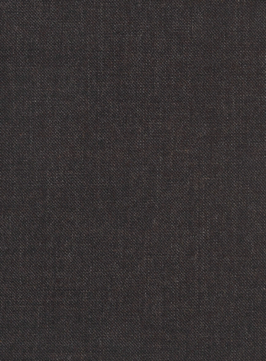Hardy Minnis Dark Brown Sharkskin Wool Suit