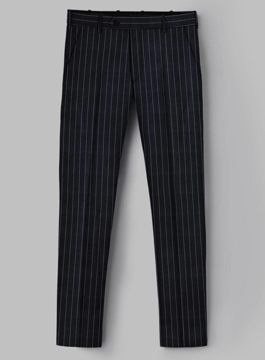 Hardy Minnis Deep Blue Rope Stripe Wool Suit