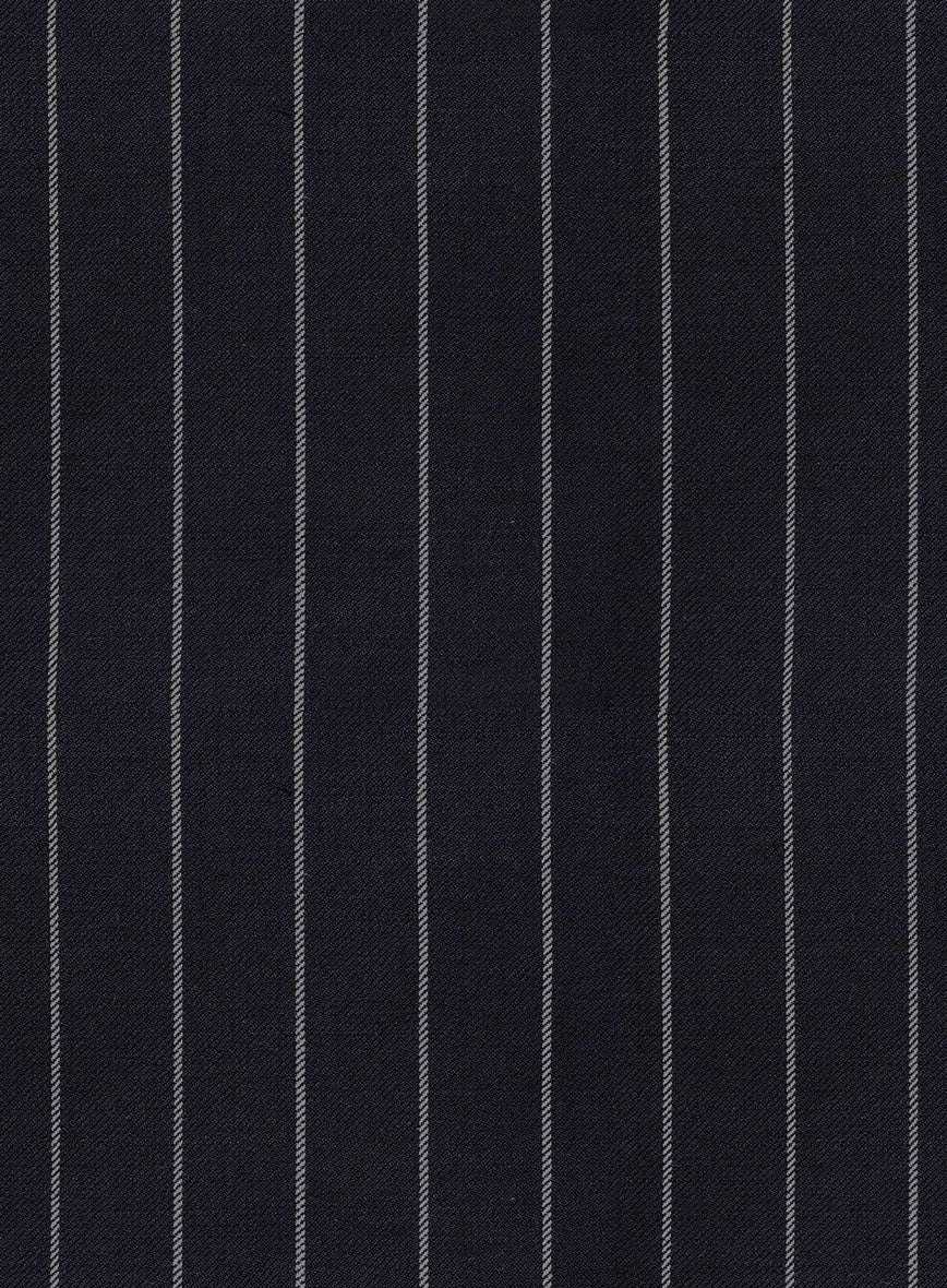Hardy Minnis Deep Blue Rope Stripe Wool Suit