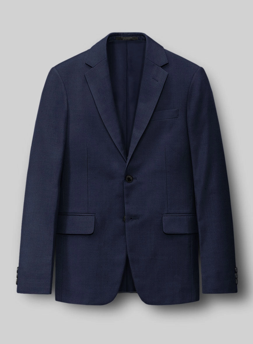 Hardy Minnis Navy Blue Twill Wool Suit