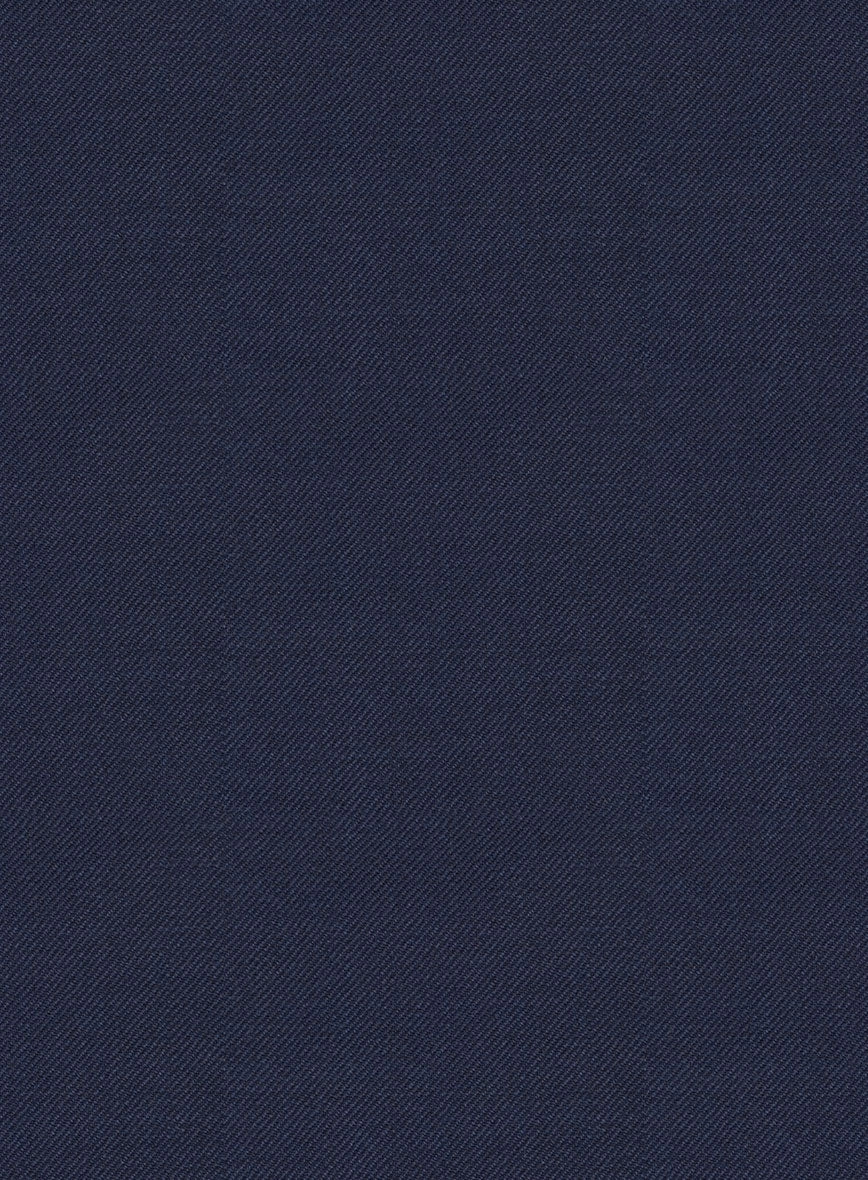 Hardy Minnis Navy Blue Twill Wool Suit