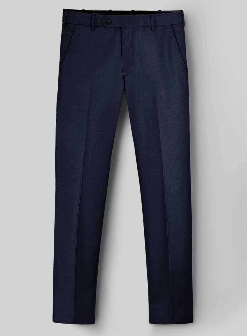 Hardy Minnis Navy Blue Twill Wool Suit