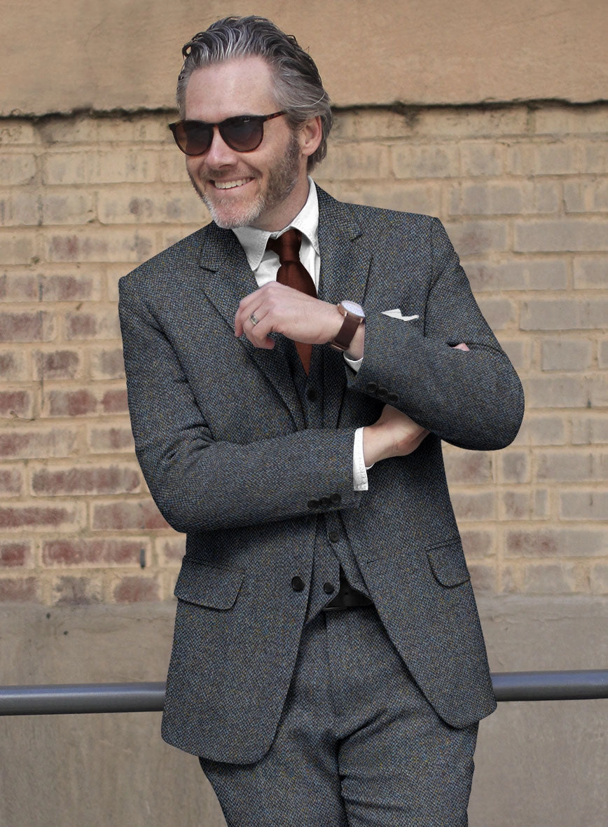 Harris Tweed Barley Blue Suit