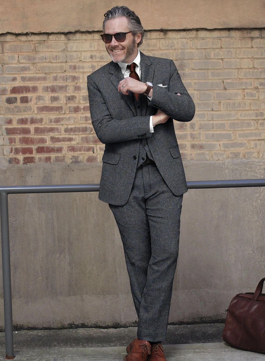 Harris Tweed Barley Blue Suit