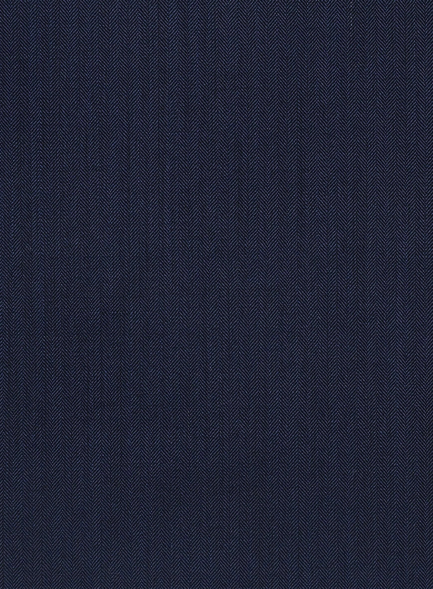 Herringbone Wool Royal Blue Suit