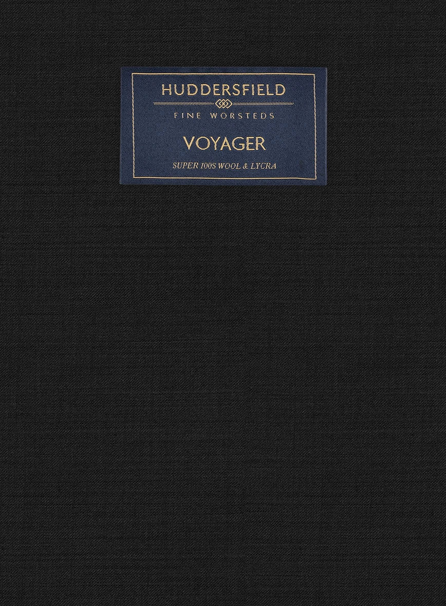 Huddersfield Stretch Black Wool Suit