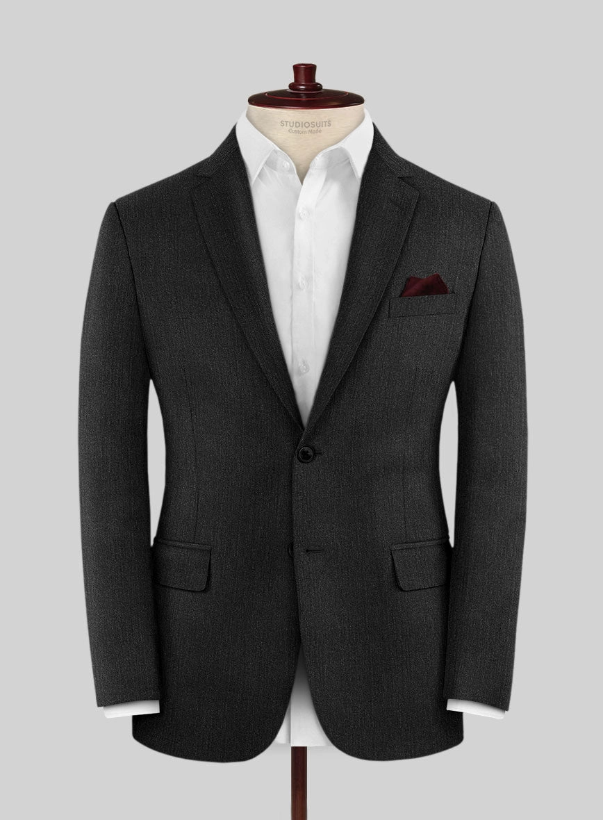 Huddersfield Stretch Charcoal Wool Suit