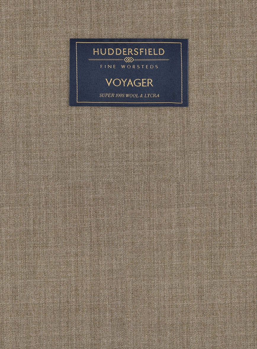 Huddersfield Stretch Dark Beige Wool Suit